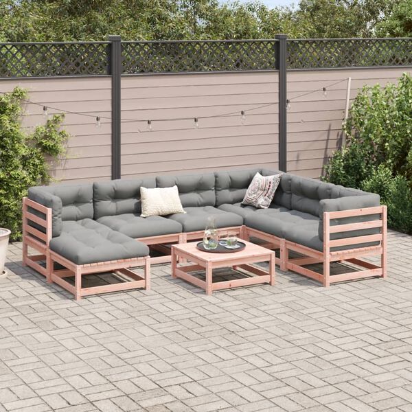 vidaXL 8-tlg. Garten-Sofagarnitur Massivholz Douglasie