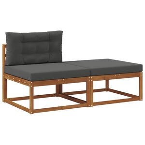 vidaXL Sectional Sofa Einheiten mit Kissen 2 St&uuml;ck Natur
