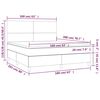 vidaXL Boxspringbett mit Matratze & LED Cappuccino-Braun 160x200cm