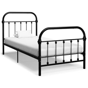 vidaXL Bettgestell Schwarz Metall 100 &times; 200 cm