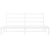 vidaXL Bettgestell mit Kopfteil Metall Wei&szlig; 193x203 cm
