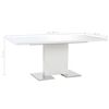 vidaXL Esstisch Ausziehbar Hochglanz-Wei&szlig; 180x90x76 cm MDF