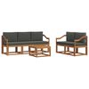 vidaXL Outdoor-Sofagarnitur 6 stk. Natur und Anthrazit