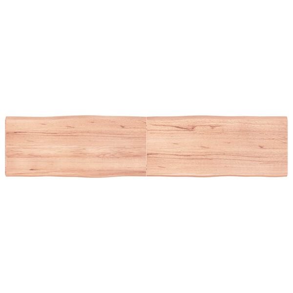 vidaXL Tischplatte 180x40x(2-4) cm Massivholz Behandelt Baumkante