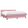 vidaXL Boxspringbett mit Matratze Rosa 200x210 cm Samt