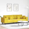 vidaXL Sofa mit Kissen Gelb 250 x 77 x 76 cm Samt