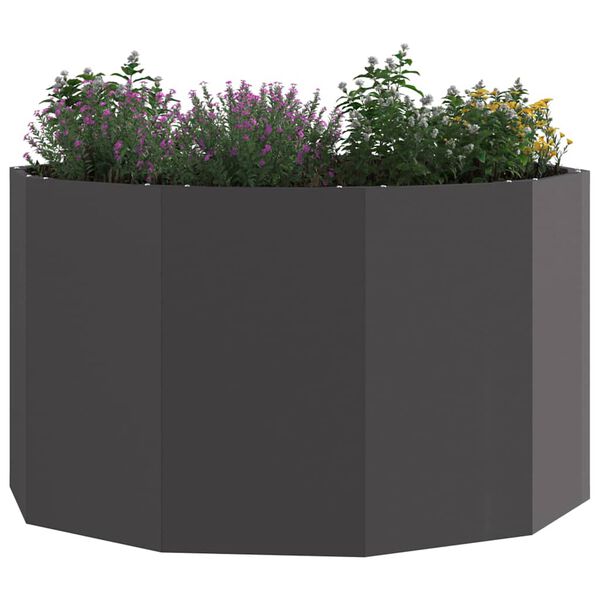 vidaXL Pflanzk&uuml;bel Schwarz 90 x 90 x 50 cm Stahl