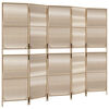 vidaXL Paravent 5-tlg. Beige Poly Rattan