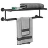 vidaXL Handtuchhalter Schwarz 61 x 23 x 17 cm Edelstahl