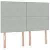 vidaXL Bett mit Stauraum und LED Hellgrau 140 x 200 cm Samt