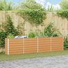 vidaXL Garten-Hochbeet 320x40x77 cm Verzinkter Stahl Silber