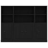 vidaXL Highboard Schwarz Eichen-Optik 132 x 35,5 x 103,5 cm