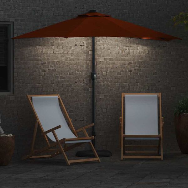 vidaXL Garten-Sonnenschirm Terrakotta 294 x 150 x 224 cm