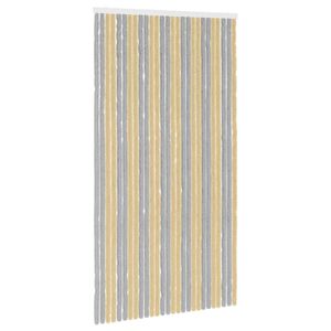 vidaXL Insektenschutzvorhang Chenille Grau und Beige 118 x 220 cm