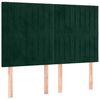 vidaXL LED Kopfteil Dunkelgr&uuml;n 144x5x118/128 cm Samt