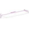 vidaXL Tischplatte 110x50x3,8 cm Rechteckig Raues Massivholz Mango