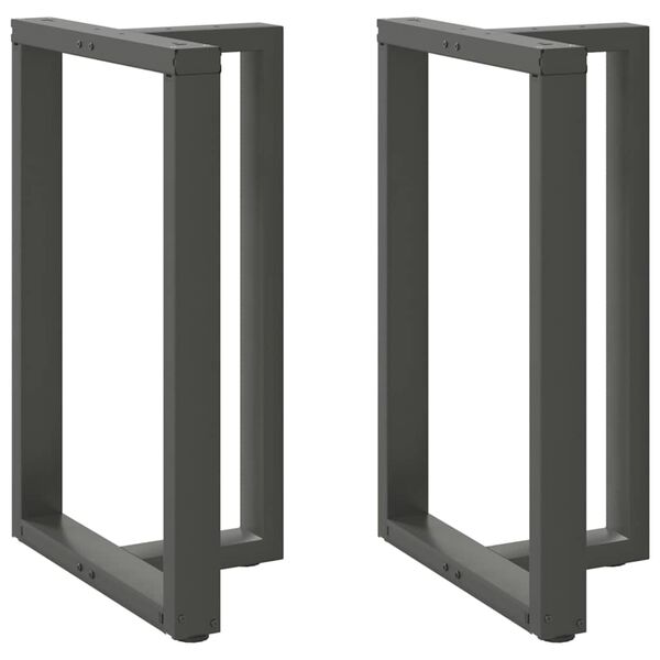 vidaXL Bartischbeine T-Form 2 Stk. Anthrazit 60x35x(90-91) cm Stahl