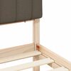 vidaXL Bettgestell mit gepolstertem Kopfteil Taupe 120 x 190 cm