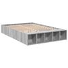 vidaXL Bettgestell Grau Sonoma 135x190 cm Holzwerkstoff
