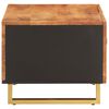 vidaXL Couchtisch Braun und Schwarz 80x50x40 cm Massivholz Mango