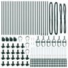 vidaXL Zaunpfosten 26 pcs Grau 3,2 x 3,2 x 90 cm