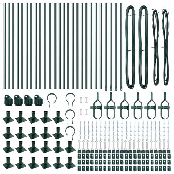 vidaXL Zaunpfosten 26 pcs Grau 3,2 x 3,2 x 90 cm