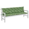 vidaXL Gartenbank-Auflagen 2 Stk. Blattmuster 200x50x7 cm Stoff