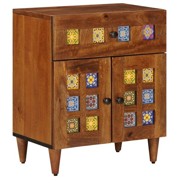 vidaXL Nachttisch Braun 50 x 33 x 60 cm Massivholz Mango
