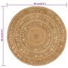 vidaXL Teppich Jute Handgeflochten 90 cm Rund