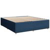 vidaXL Boxspringbett mit Matratze Blau 200x200 cm Stoff