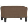 vidaXL Sessel mit Hocker Braun 60 cm Stoff