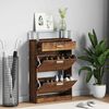 vidaXL Schuhschrank R&auml;uchereiche 63x24x104 cm Holzwerkstoff