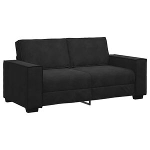 vidaXL 2-Sitzer-Sofa Schwarz 180x78x84 cm Samt