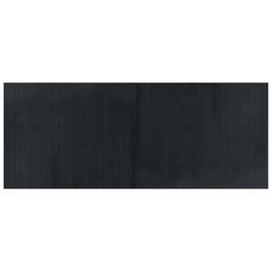 vidaXL Teppich Rechteckig Schwarz 80x200 cm Bambus