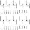 vidaXL Schiebet&uuml;rbeschlag-Set 400 cm Stahl Schwarz