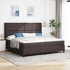 vidaXL Boxspringbett mit Matratze Dunkelbraun 200 x 200 cm Stoff