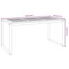vidaXL Gartentisch mit Beinen in U-Form 160x80x75 cm Massivholz Akazie