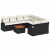 vidaXL Gartensofa-set 9 stk. Schwarz Poly-Rattan