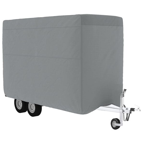 vidaXL Schutzh&uuml;lle f&uuml;r Pferdeanh&auml;nger Grau 334x148x230 cm Vliesstoff