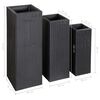 vidaXL Garten-Hochbeete 3-tlg. Poly Rattan Schwarz