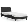 vidaXL Bett mit Matratze "Dover" Schwarz 80x200 cm Samt