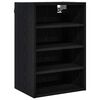 vidaXL H&auml;ngeschrank mit Regal Schwarz Eichen-Optik 40 x 29,5 x 60 cm