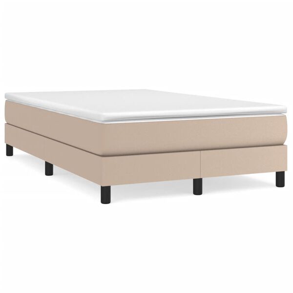 vidaXL Boxspringbett Matratze Cappuccino-Braun 120x200cm Kunstleder