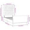 vidaXL Bettgestell ohne Matratze Creme 90x190 cm Stoff