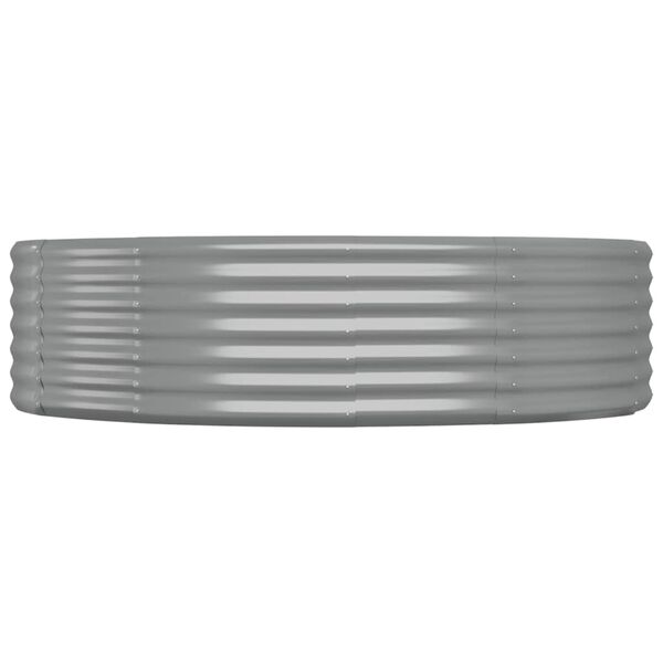 vidaXL Hochbeet Verzinkter Stahl 214x140x36 cm Grau