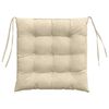 vidaXL Sitzkissen 2 pcs Creme 40 x 40 x 6 cm Stoff