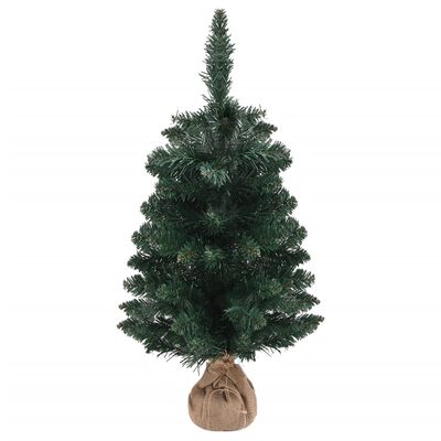 vidaXL Künstlicher Weihnachtsbaum mit Ständer Grün 90 cm PVC