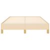 vidaXL Bettgestell ohne Matratze Creme 120x190 cm Stoff