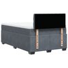 vidaXL Boxspringbett mit Matratze Dunkelgrau 120x200 cm Samt