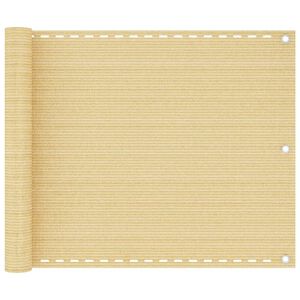 vidaXL Balkon-Sichtschutz Beige 75x300 cm HDPE